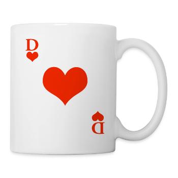 Carnival & Mardi Gras Queen of Hearts Card Game - Mug - white - Right