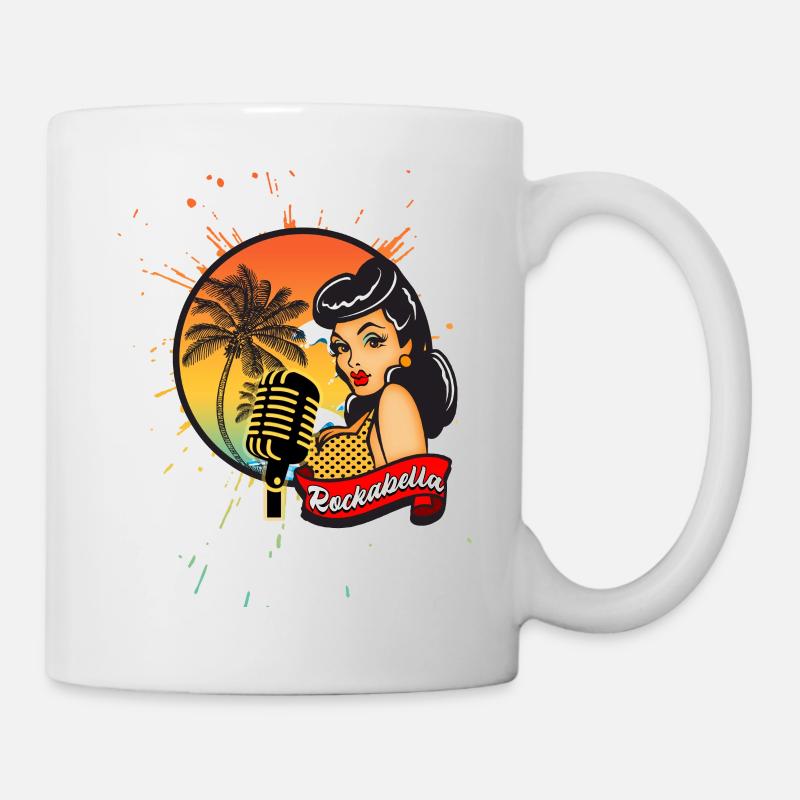 Rockabilly and Rockabella - Tasse - Weiß