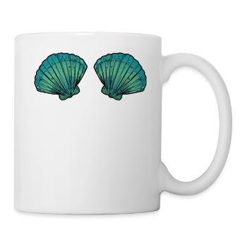 Shell bikini bra mermaid - Mug - white - Right
