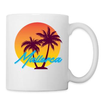 Majorque - palmiers - Mug blanc - blanc - Droite