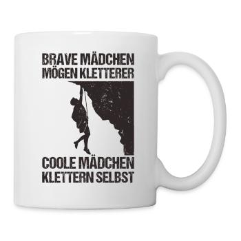 Bouldern Mädchen - Tasse - Weiß - Rechts
