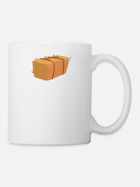 Warum liegt hier Stroh Witziger Spruch Sprüche Spa - Tasse - Weiß