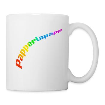 Papperlapapp Regenbogen seltene Wörter Geschenk - Tasse - Weiß - Rechts