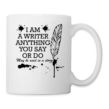 Writer saying funny pen gift - Mug - white - Right