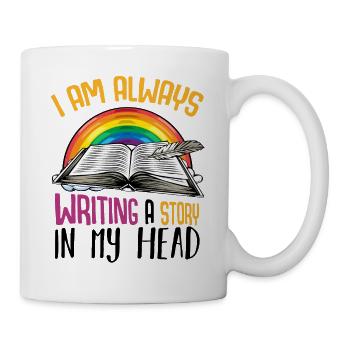 Writer statement saying author gift - Mug - white - Right