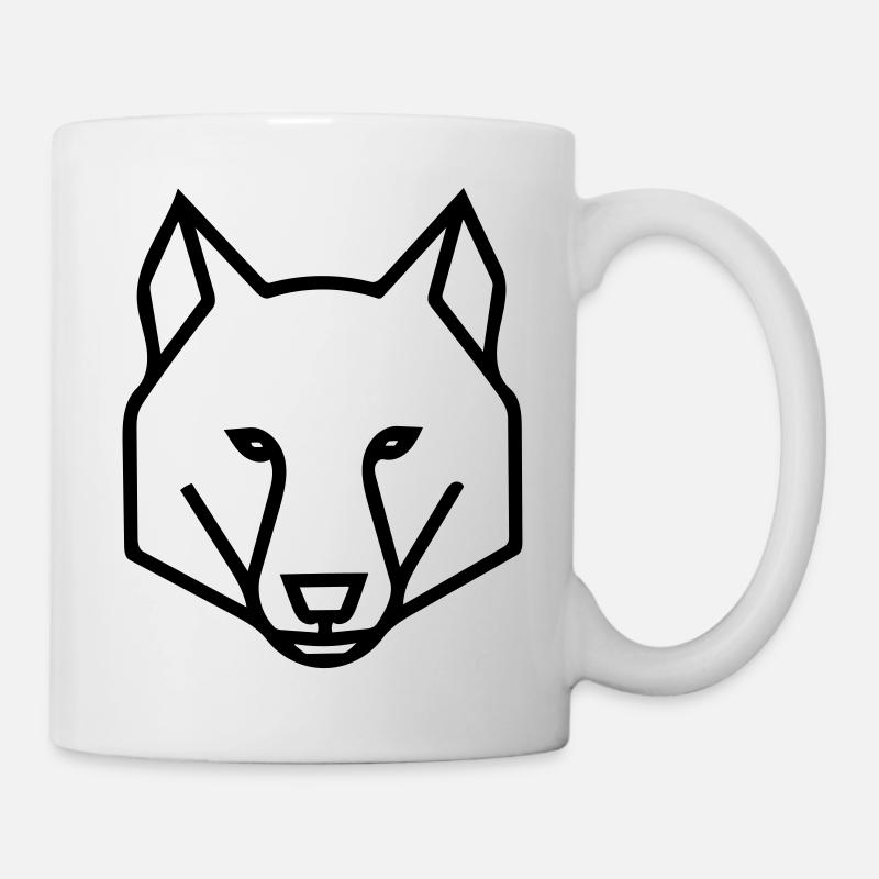 loup - Mug blanc - blanc