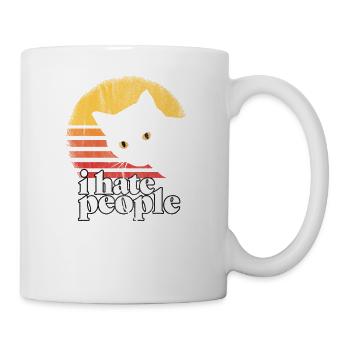 i hate people cat gift - Mug - white - Right