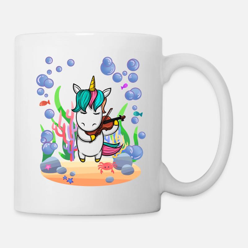 La licorne violon sous l’eau - Mug blanc - blanc