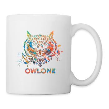 Perfect, colorful, cool owl shirt with a saying - Mug - white - Right