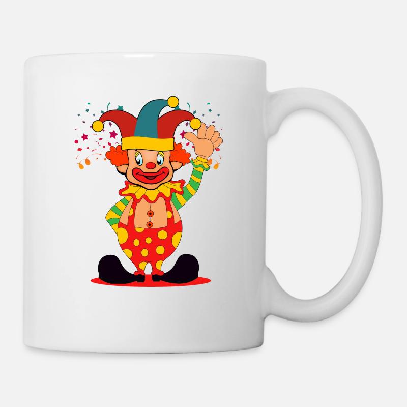 Clown Karneval - Tasse - Weiß