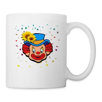 Clown de carnaval - Mug blanc - blanc - Droite