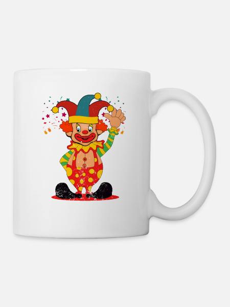Karneval Clown - Tasse - Weiß
