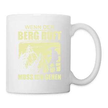 Quand la montagne appelle, je dois aller randonneurs et Ber - Mug blanc - blanc - Droite