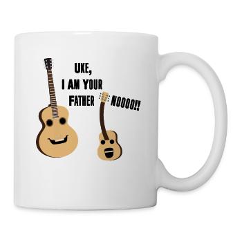 Uke I Am Your Father T Shirt Ukulele Guitar Music - Tasse - Weiß - Rechts