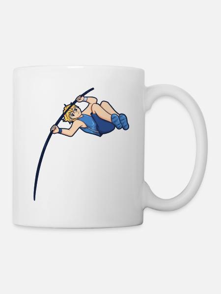 Sport Athlet Stabhochsprung Geschenk - Tasse - Weiß