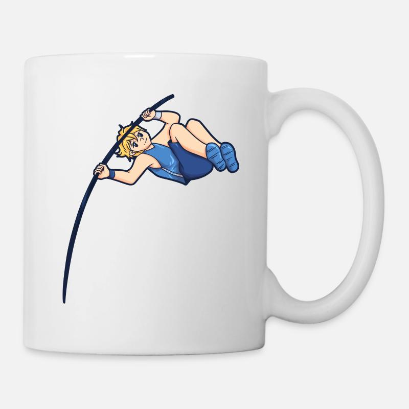 Sport Athlet Stabhochsprung Geschenk - Tasse - Weiß