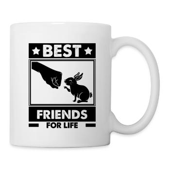 Les meilleurs amis pour la vie Lapin Lapin Rengaine - Mug blanc - blanc - Droite
