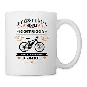 Ebike Rentnerin E-Bike Fahrrad Rente Spruch - Tasse - Weiß - Rechts