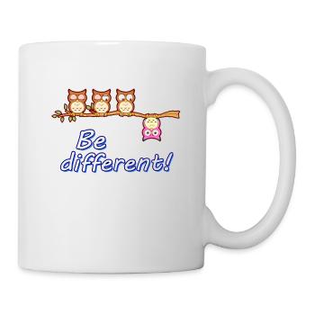 Funny Be Different Eagle Owl Owl Bird Funny Owl - Mug - white - Right