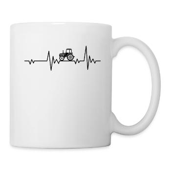 Traktor Herzschlag - Tasse - Weiß - Rechts