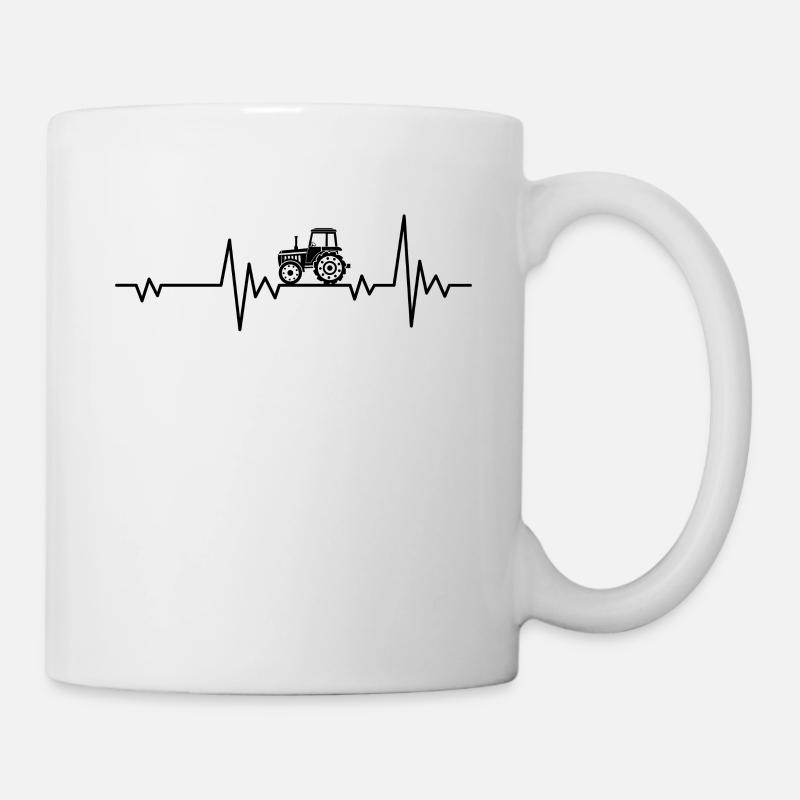 Tractor heartbeat - Mug - white