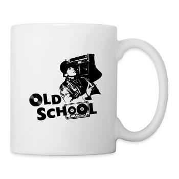 Old School - Tasse - Weiß - Rechts