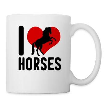 Rider rider sayings heart - Mug - white - Right