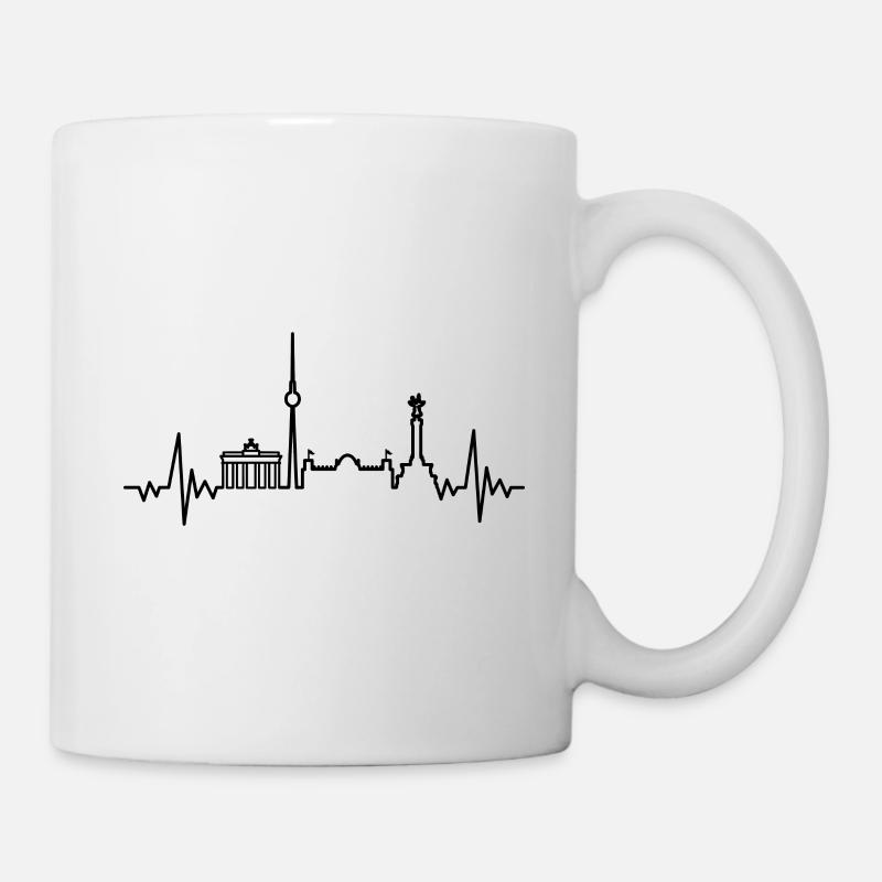 Berlin Herzschlag - Tasse - Weiß