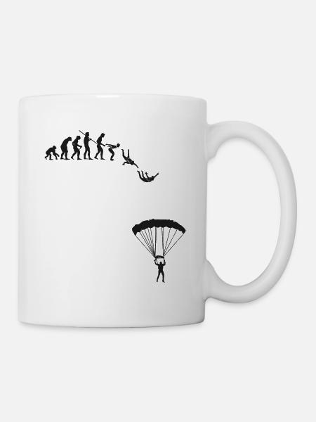 Evolution parachutiste - Mug blanc - blanc