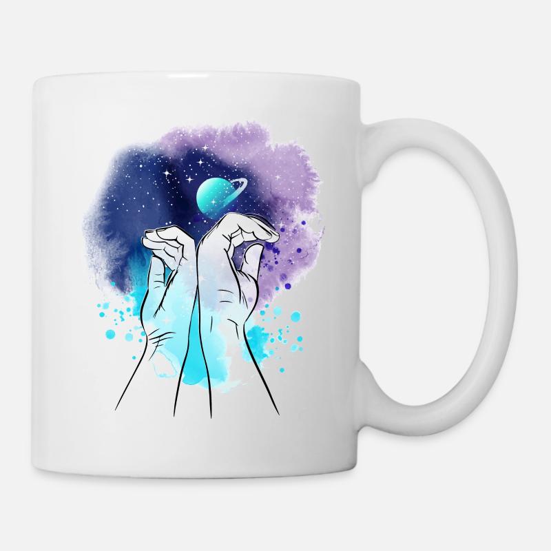 Galaxy hands illustration - Mug - white