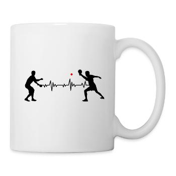 Rythme cardiaque du tennis de table - Mug blanc - blanc - Droite