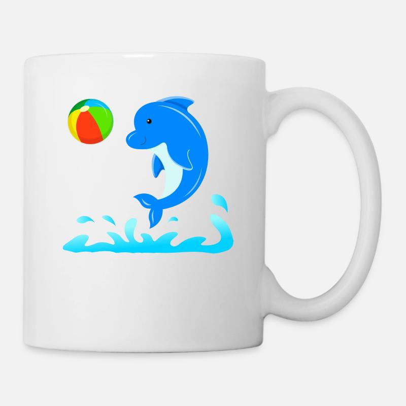 Delphin - Tasse - Weiß