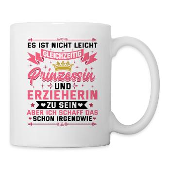 Lustiges Erzieherin Kinder Kindergarten Geschenk - Tasse - Weiß - Rechts