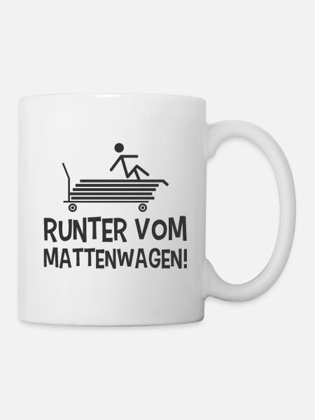 Mattenwagen Sportlehrer - Tasse - Weiß