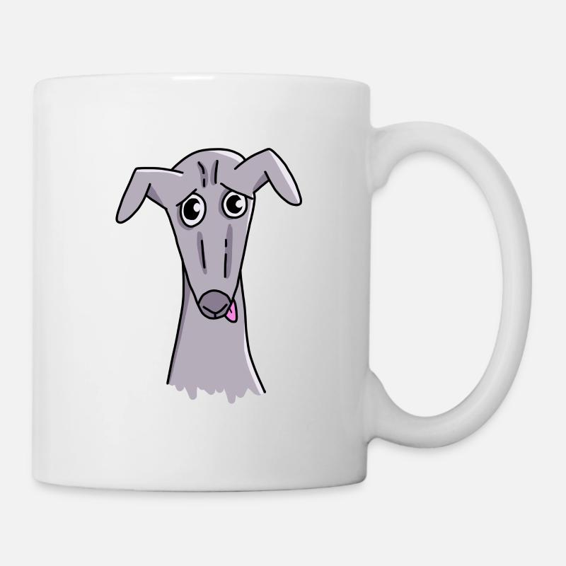 Lévrier drôle - Mug blanc - blanc