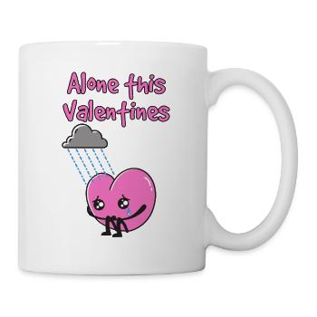 Alone this Valentine print. - Mug - white - Right