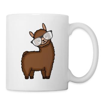 Lama Alpaca Clever Gift Femmes Hommes Enfants - Mug blanc - blanc - Droite