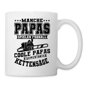 Holzfäller Papa - Tasse - Weiß - Rechts