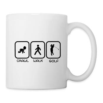 Run crawl and then play golf - Mug - white - Right