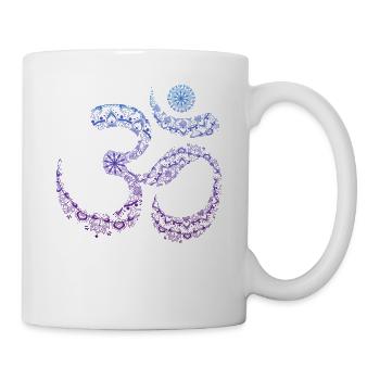 Om Yoga Meditation Goa Musik Symbol Mandala - Tasse - Weiß - Rechts