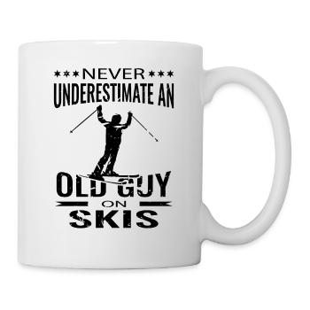 Ski Opa Skifahrer Spruch Skifahren Old Guy - Tasse - Weiß - Rechts