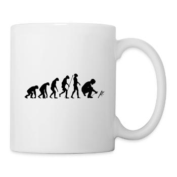 Evolution du soudeur - Mug blanc - blanc - Droite