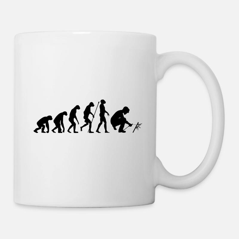 Schweißer Evolution - Tasse - Weiß