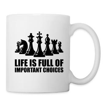 Schach - Tasse - Weiß - Rechts