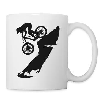 Mountain bike downhill - Mug - white - Right