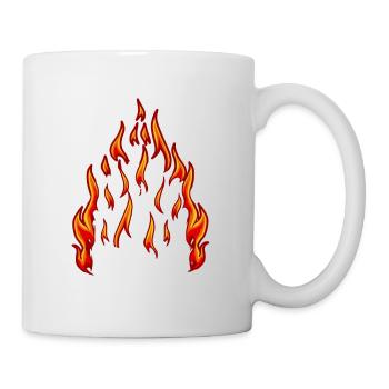 Fire Flame Brand Inferno Flame Fiery Heat - Mug - white - Right