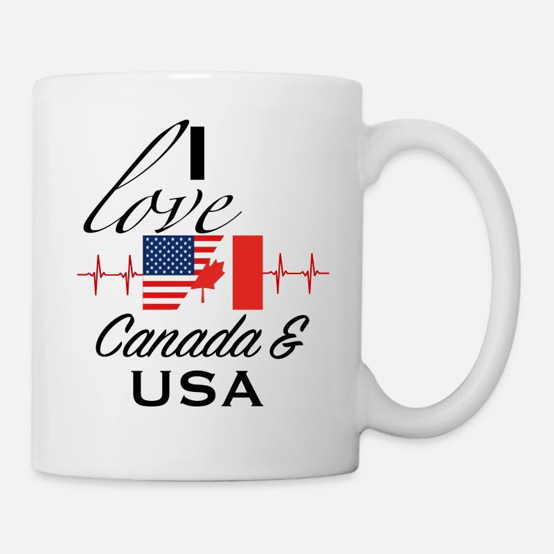 I love Canada USA America Gift - Mug - white