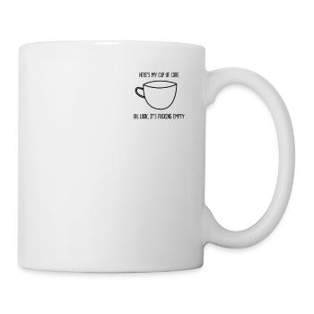 Sarkastischer Spruch Damen Cup of Care Kaffeetrink - Tasse - Weiß - Rechts