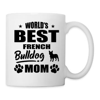 World's Best French Bulldog Mom bw - Mug - white - Right