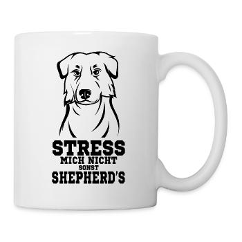 Australian Shepherd - Tasse - Weiß - Rechts